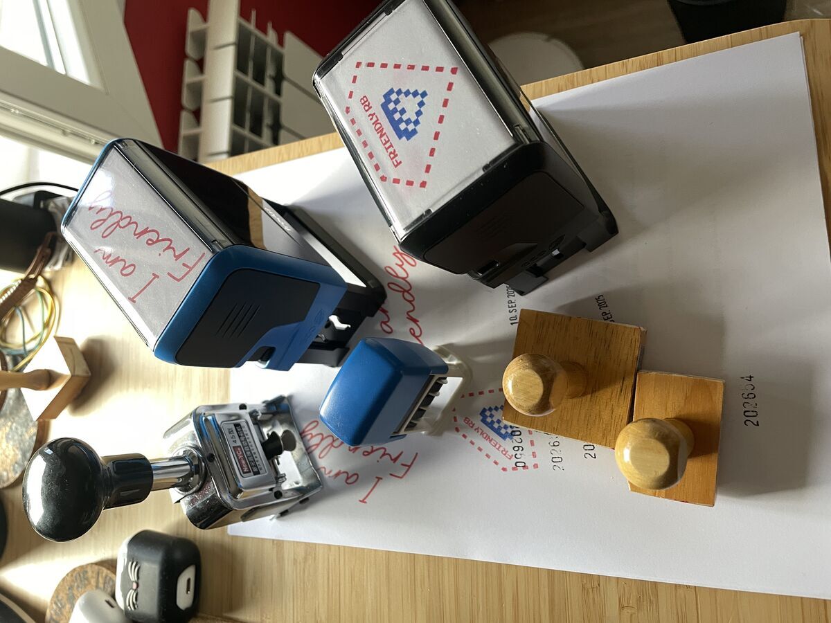 スタンプ印影のクローズアップ